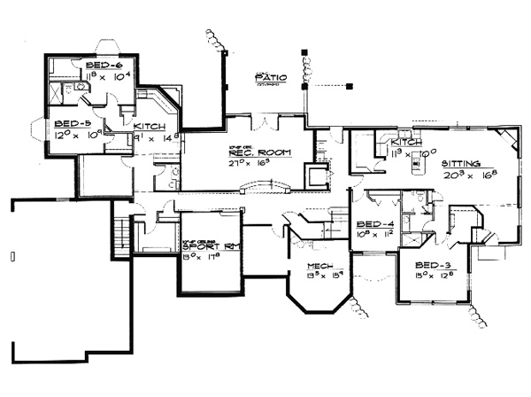 Victorian Lower Level of Plan 70522