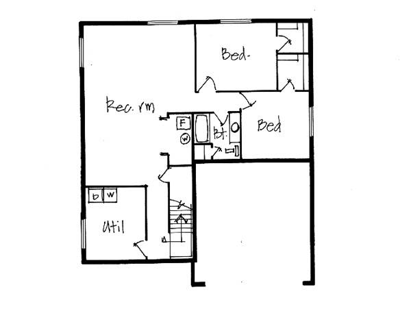 Traditional Lower Level of Plan 70529