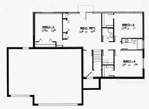 Traditional Lower Level of Plan 70531