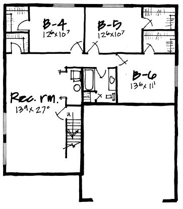 Traditional Lower Level of Plan 70532