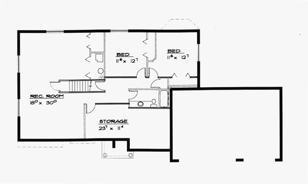 Colonial Lower Level of Plan 70543