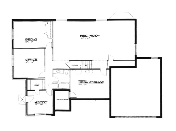 Traditional Lower Level of Plan 70547