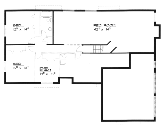 Traditional Lower Level of Plan 70549