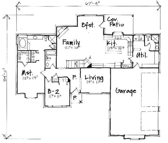 Contemporary Level One of Plan 70552