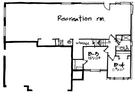 Traditional Lower Level of Plan 70555