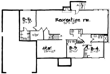 Traditional Lower Level of Plan 70560