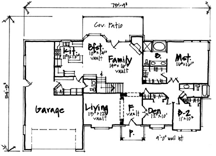 House Plan 70560 First Level Plan