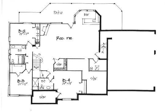 Traditional Lower Level of Plan 70563