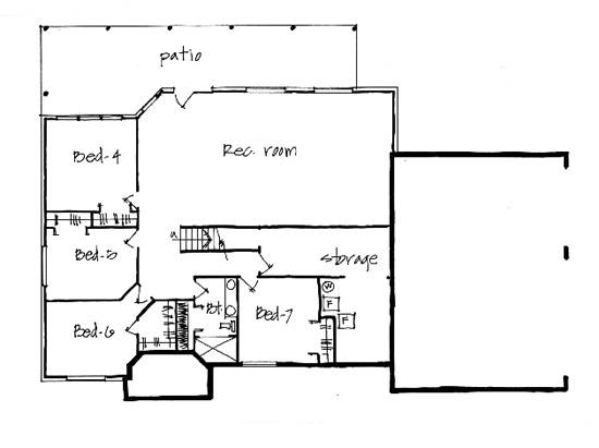 Traditional Lower Level of Plan 70564