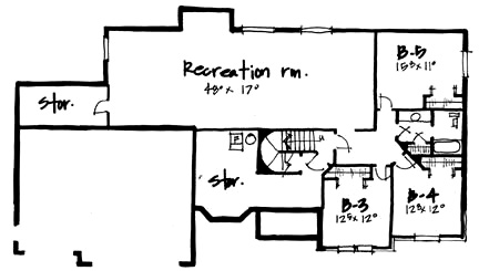 Traditional Lower Level of Plan 70565