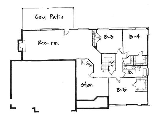 Traditional Lower Level of Plan 70566