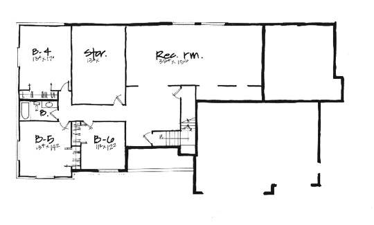 Traditional Lower Level of Plan 70569