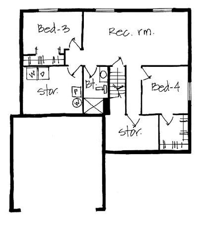 Traditional Lower Level of Plan 70572