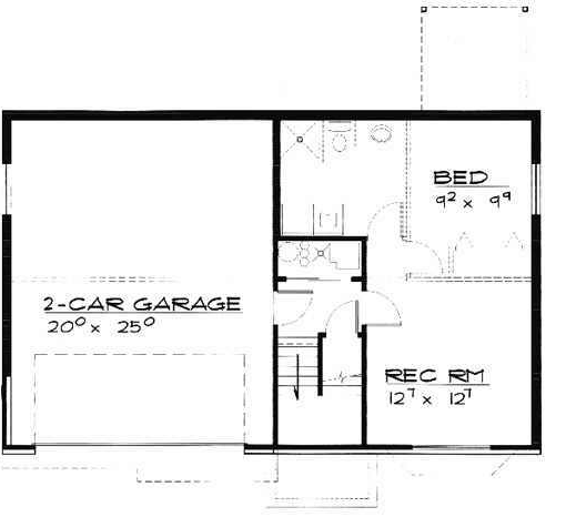 Traditional Lower Level of Plan 70574