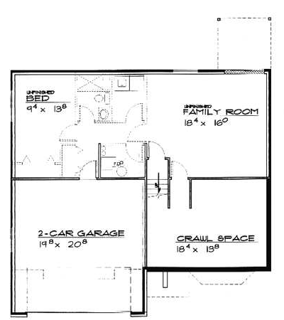 House Plan 70576 Lower Level