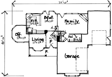 Contemporary Level One of Plan 70586