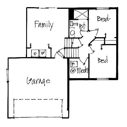 Traditional Lower Level of Plan 70587