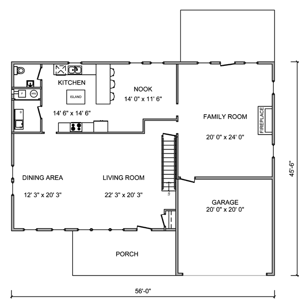 Plan 70924 | Contemporary Style with 4 Bed, 3 Bath, 2 Car Garage