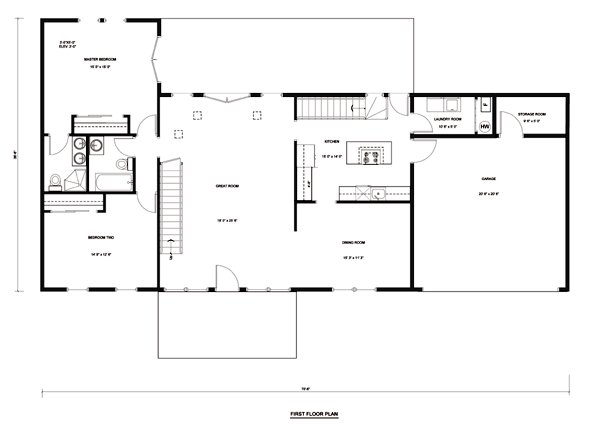 Contemporary Level One of Plan 70930