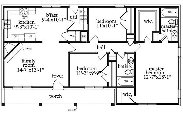 Ranch Level One of Plan 71400