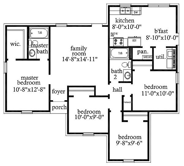 Ranch Level One of Plan 71419