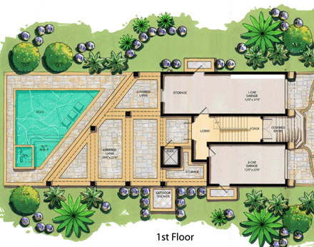 House Plan 71508 First Level Plan