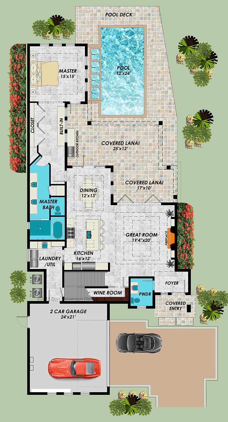 Contemporary Modern Level One of Plan 71545