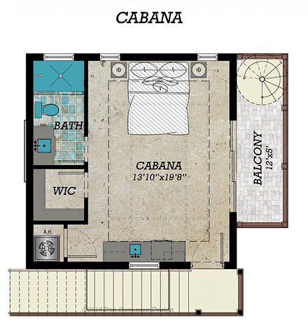 Coastal Contemporary Florida Level Three of Plan 71546