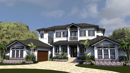 Coastal Contemporary Elevation of Plan 71551