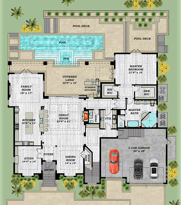 Contemporary Level One of Plan 71553