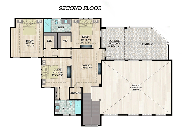 Contemporary Modern Level Two of Plan 71554