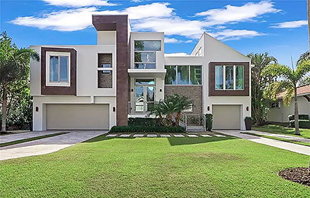 Contemporary Elevation of Plan 71566