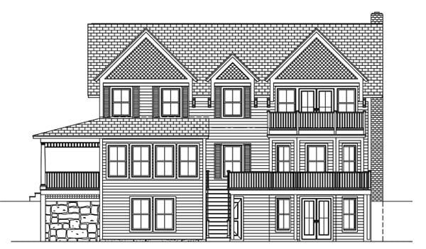  Rear Elevation of Plan 71903