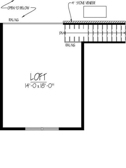 House Plan 71910 Second Level Plan