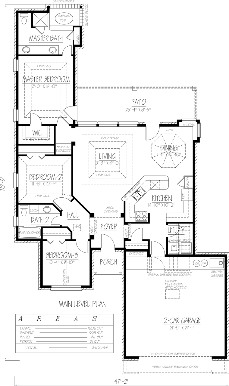 Ranch Southwest Level One of Plan 71931