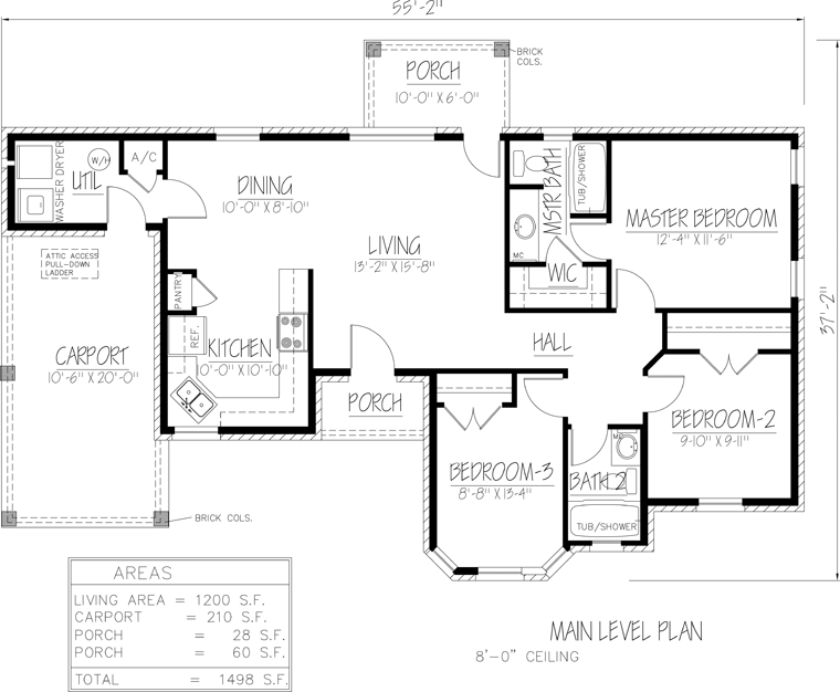 House Plan 71933 Level One