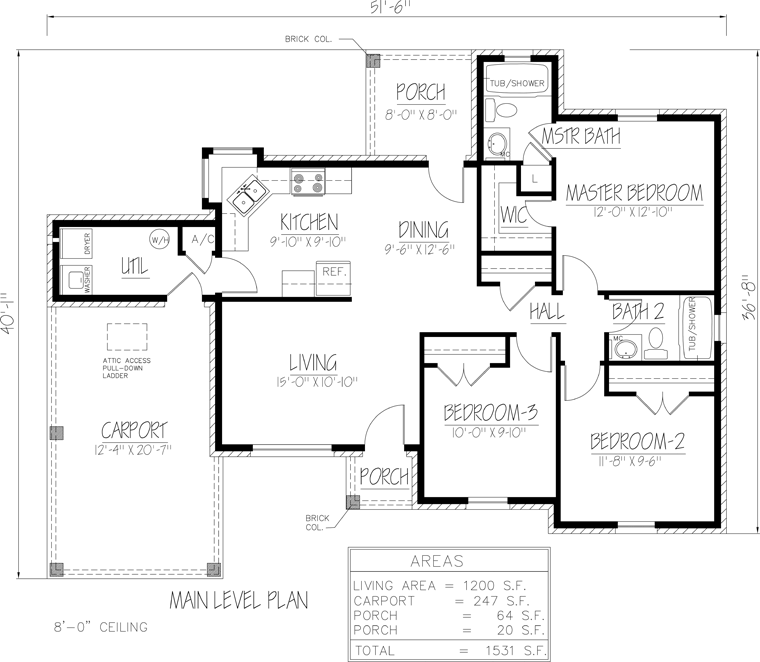 Ranch Southwest Level One of Plan 71934