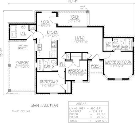 House Plan 71935 First Level Plan