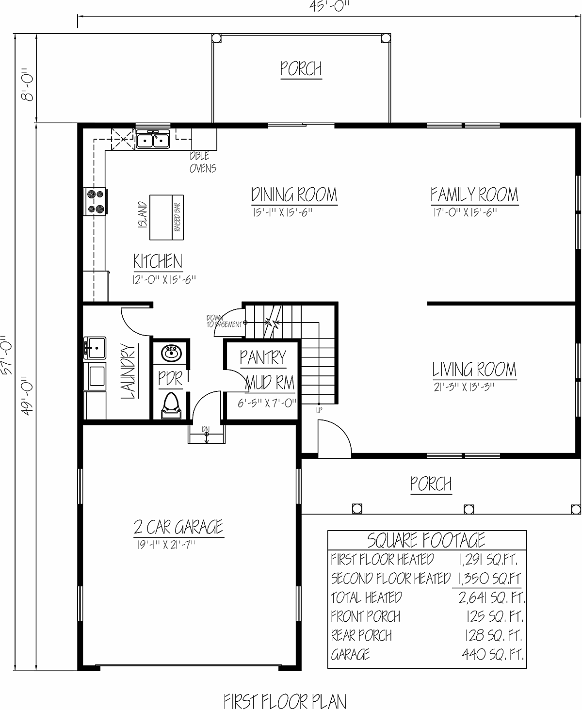 Country Farmhouse Traditional Level One of Plan 71938