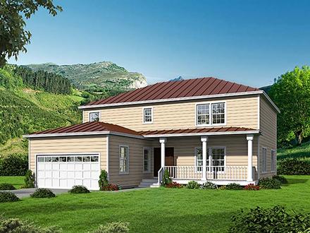 Country Farmhouse Traditional Elevation of Plan 71938