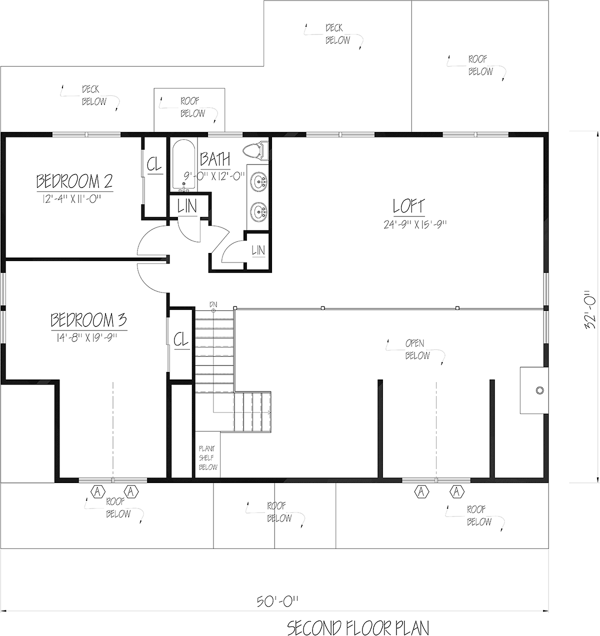 Cabin Cottage Country Craftsman Level Two of Plan 71940