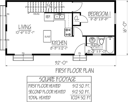 House Plan 71946 First Level Plan