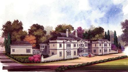 Greek Revival Elevation of Plan 72007