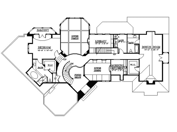 European Greek Revival Level Two of Plan 72012