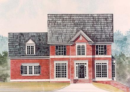 Colonial Traditional Elevation of Plan 72022