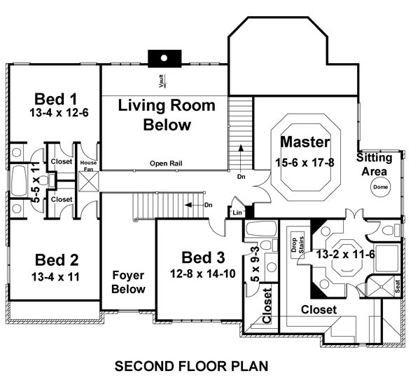 Greek Revival Traditional Level Two of Plan 72025