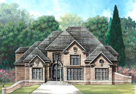 Greek Revival Tudor Elevation of Plan 72027