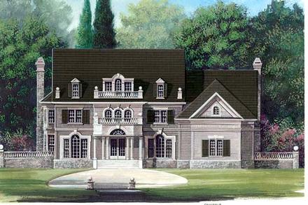 Colonial Greek Revival Elevation of Plan 72031