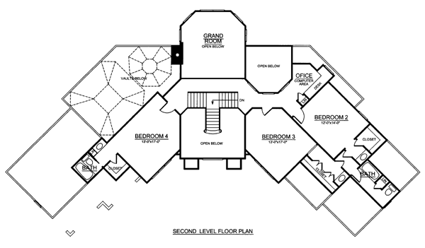 Greek Revival Traditional Level Two of Plan 72039