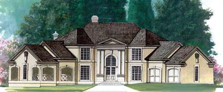 Greek Revival Traditional Elevation of Plan 72039